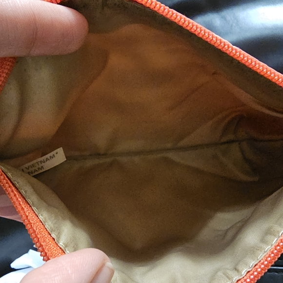 Coach Tangerine Chevron Nylon Makeup bag EUC - Picture 10 of 14